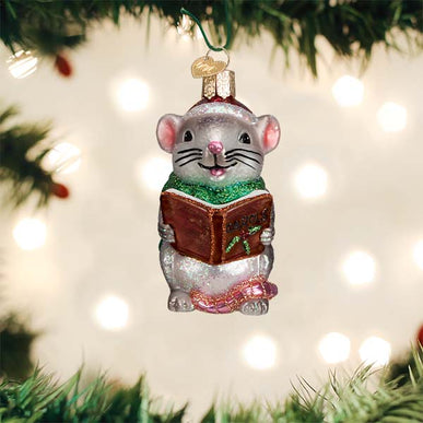 Caroling Mouse Ornament - Old World Christmas