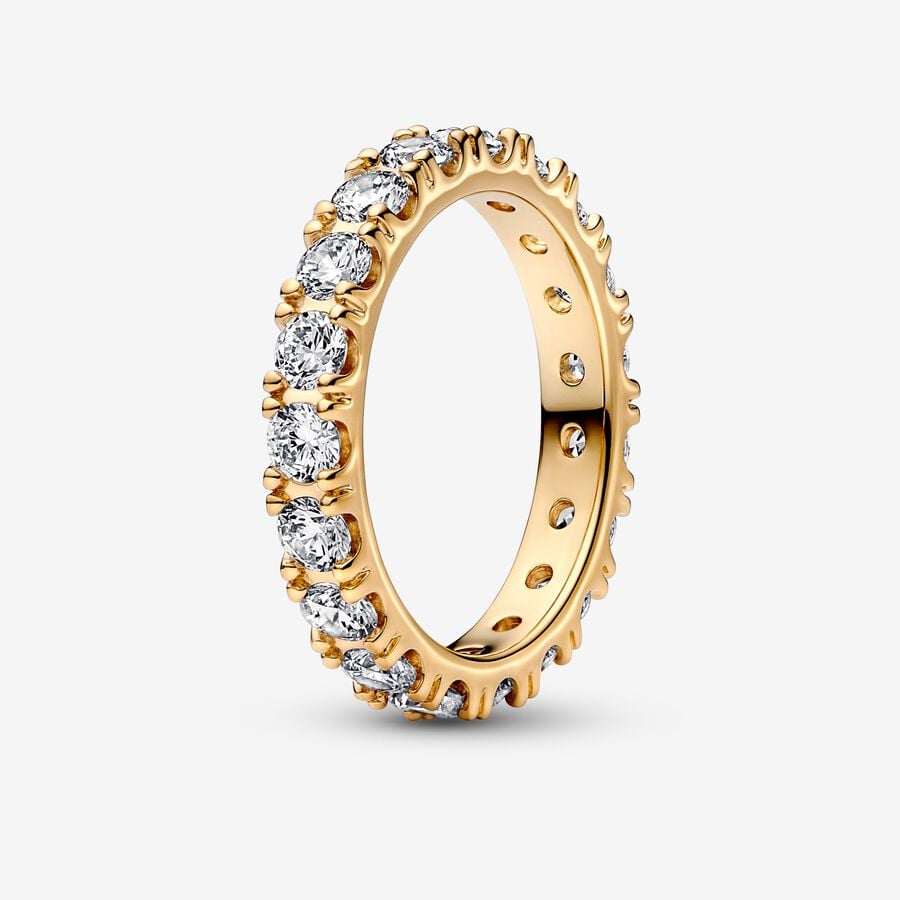 14k Gold-plated Sparkling Row Eternity Ring - Pandora - 160050C01