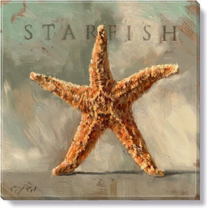 Starfish Giclee Canvas Wall Art- 9”x9”