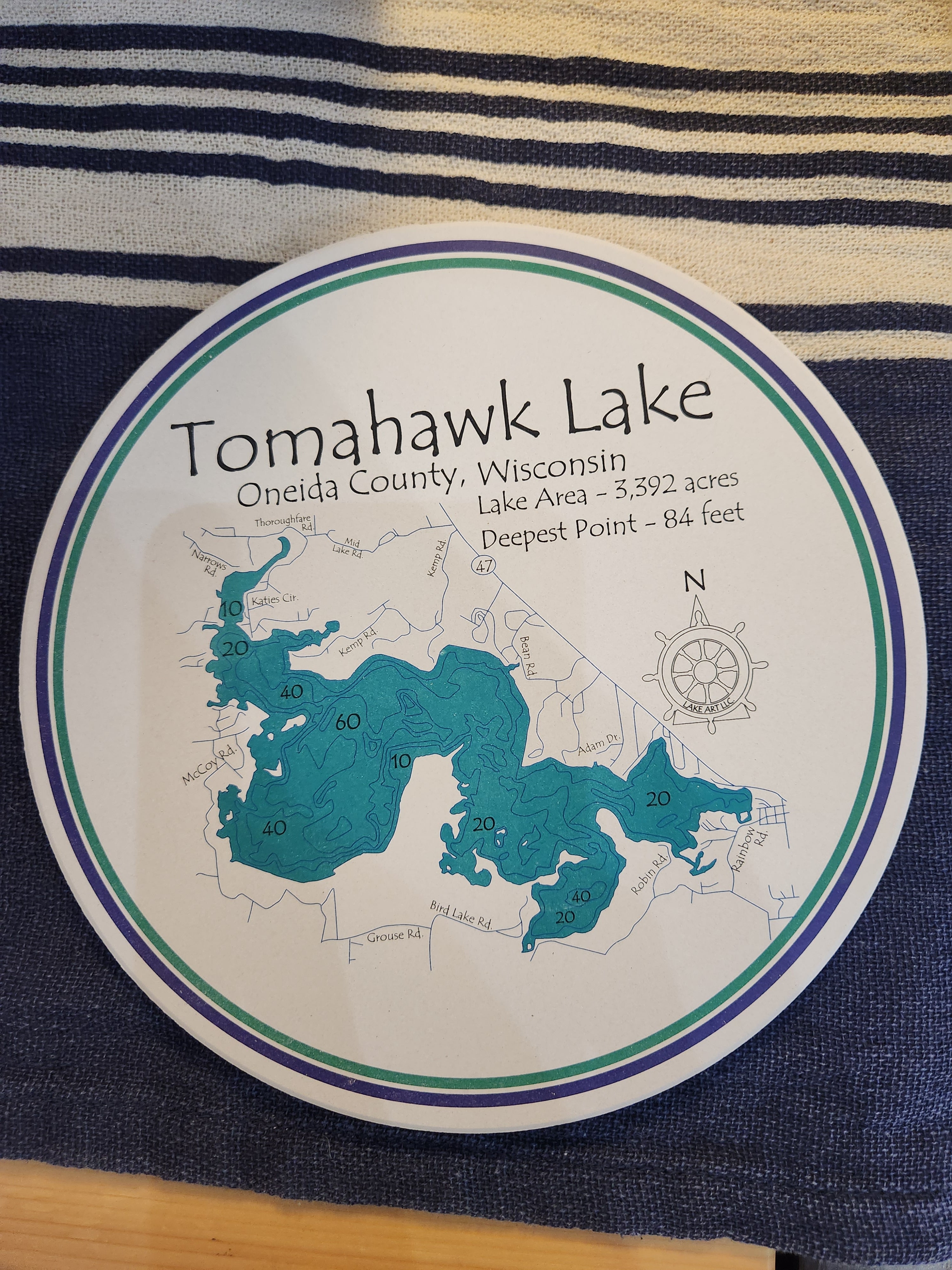 Tomahawk Lake Lake Tomahawk Trivet – Red Barn Company Store