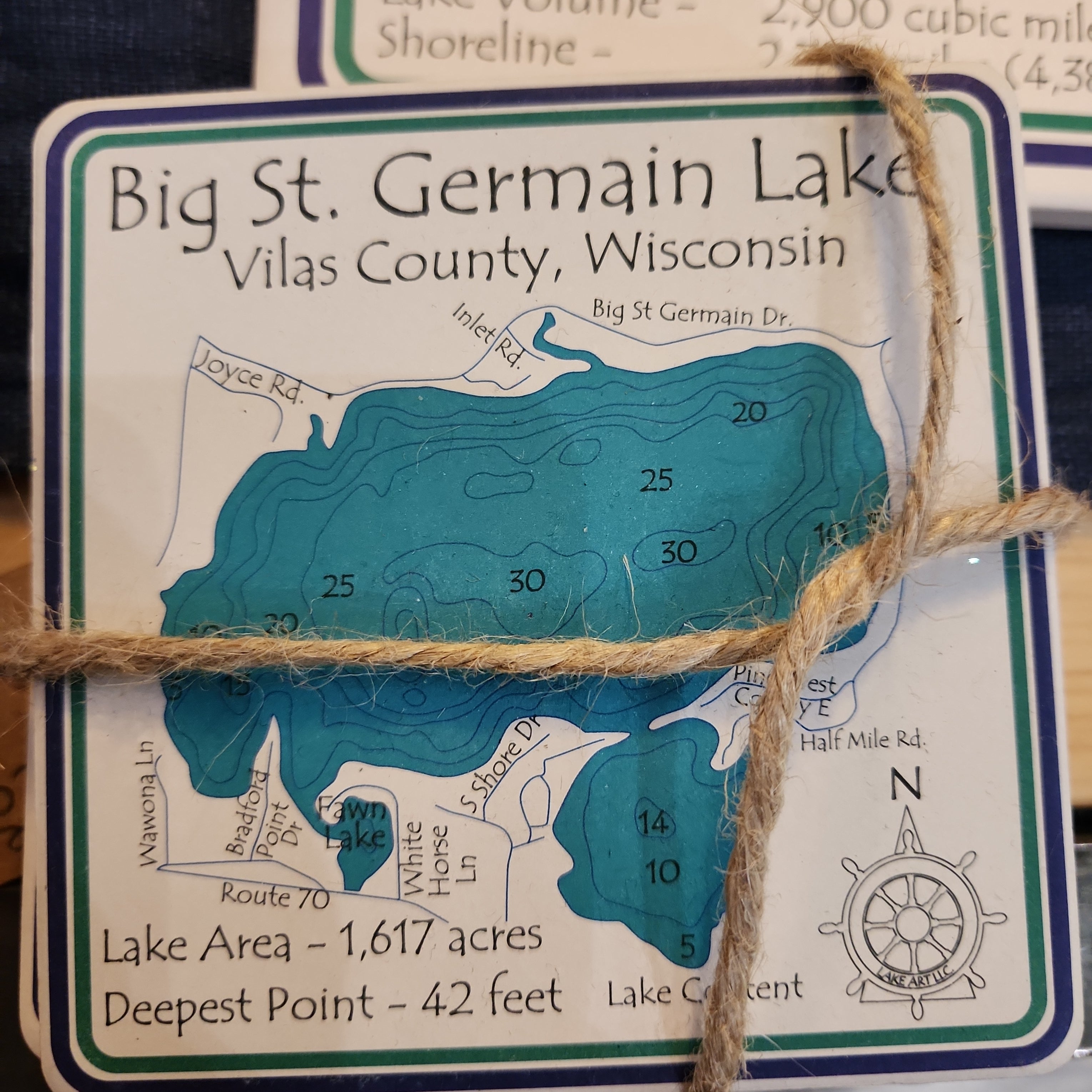 Big St Germain Lake Coasters (Set of 4)