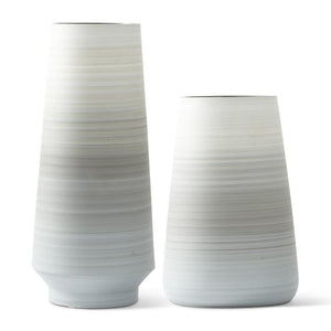 Striped Gray Ombre Vase (2 Sizes)