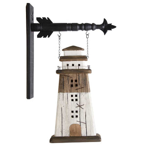 18 Inch Rustic Brown & White Wood Lighthouse Arrow Replacement