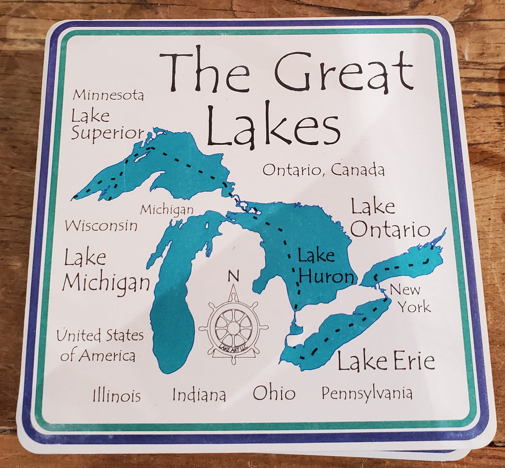 Great Lakes Coasters (Set of 4)