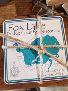 Fox Lake Coasters (Set of 4)