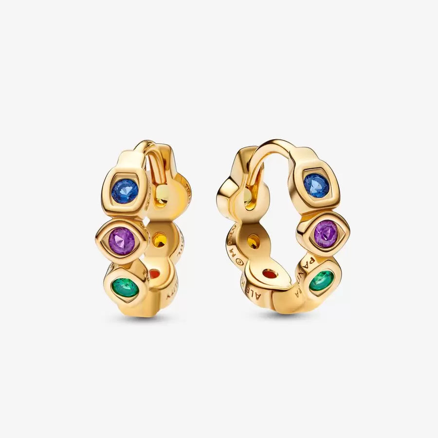 Marvel The Avengers Infinity Stones Hoop 14k Gold-plated Earrings - Pandora - 262567C01