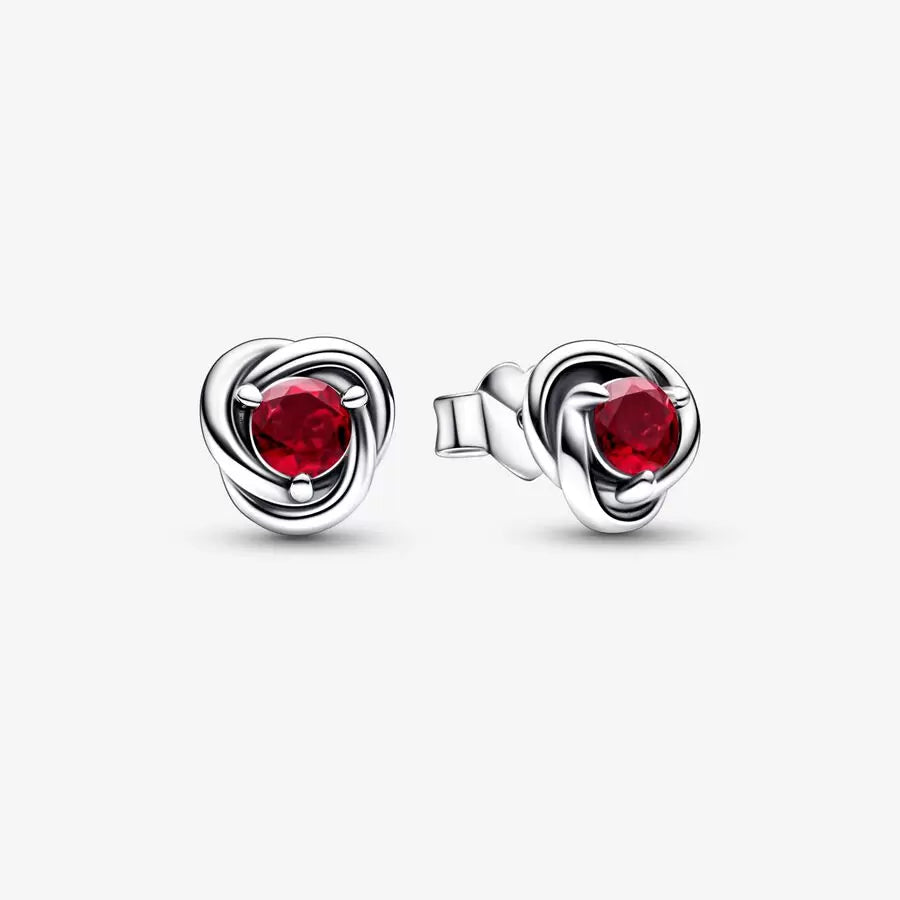 July True Red Eternity Circle Stud Earrings - Pandora - 292334C01