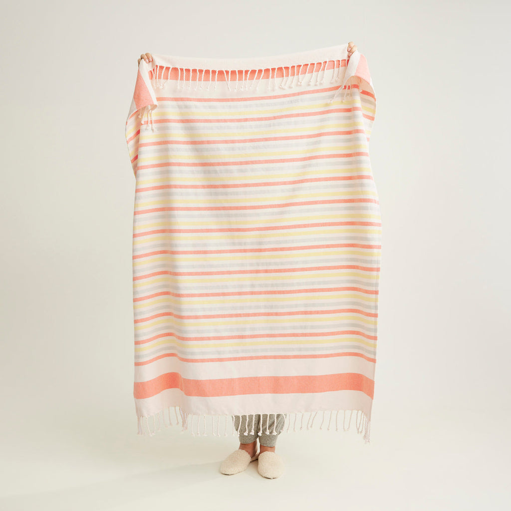 Indoor/Outdoor Throw Blanket -  Seaside Stripe Multi  - Vera Bradley