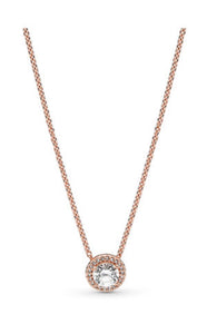 Rose-plated Classic Elegance Necklace - Pandora -386240CZ-45