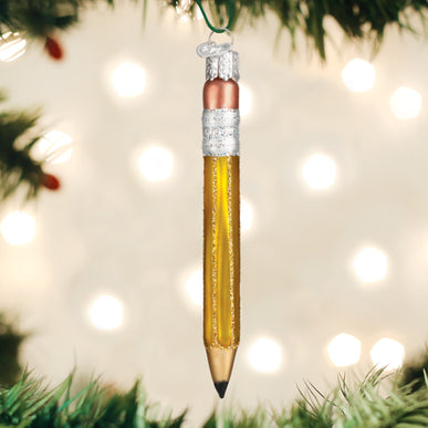 Yellow Pencil Ornament - Old World Christmas