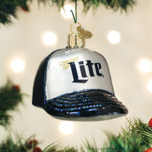 Miller Lite Baseball Cap Ornament - Old World Christmas