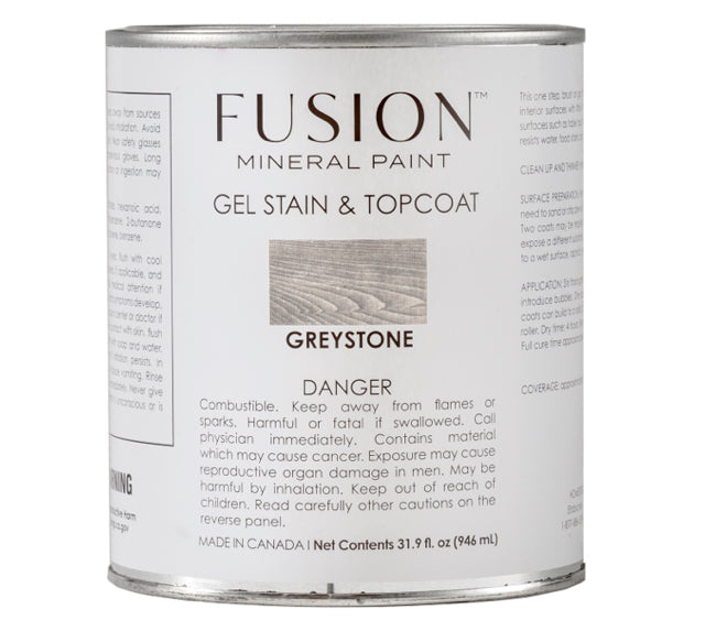 Fusion-Gel Stain and Top Coat-Greystone-946ml