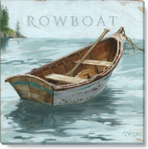 Rowboat Giclee Canvas Wall Art- 9”x9”