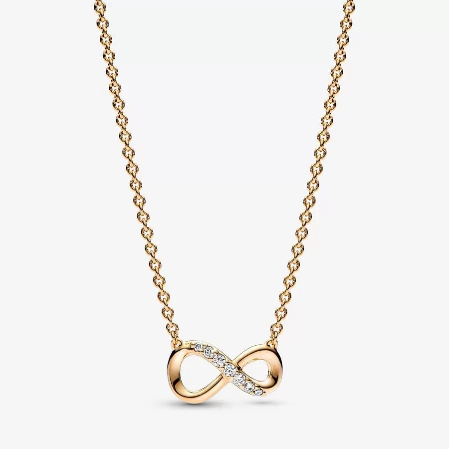 14k Gold-plated Sparkling Infinity Collier Necklace - Pandora - 368821C01-50