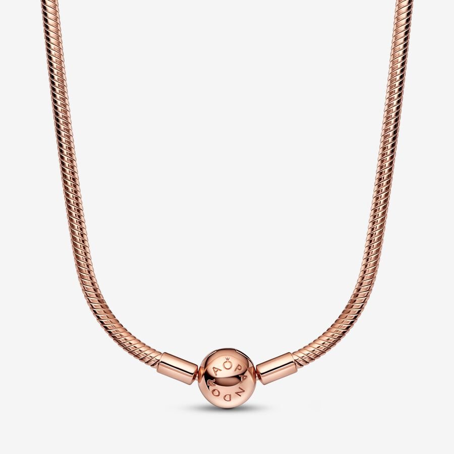 14k Rose-plated Snake Chain Necklace - Pandora - 382234C00