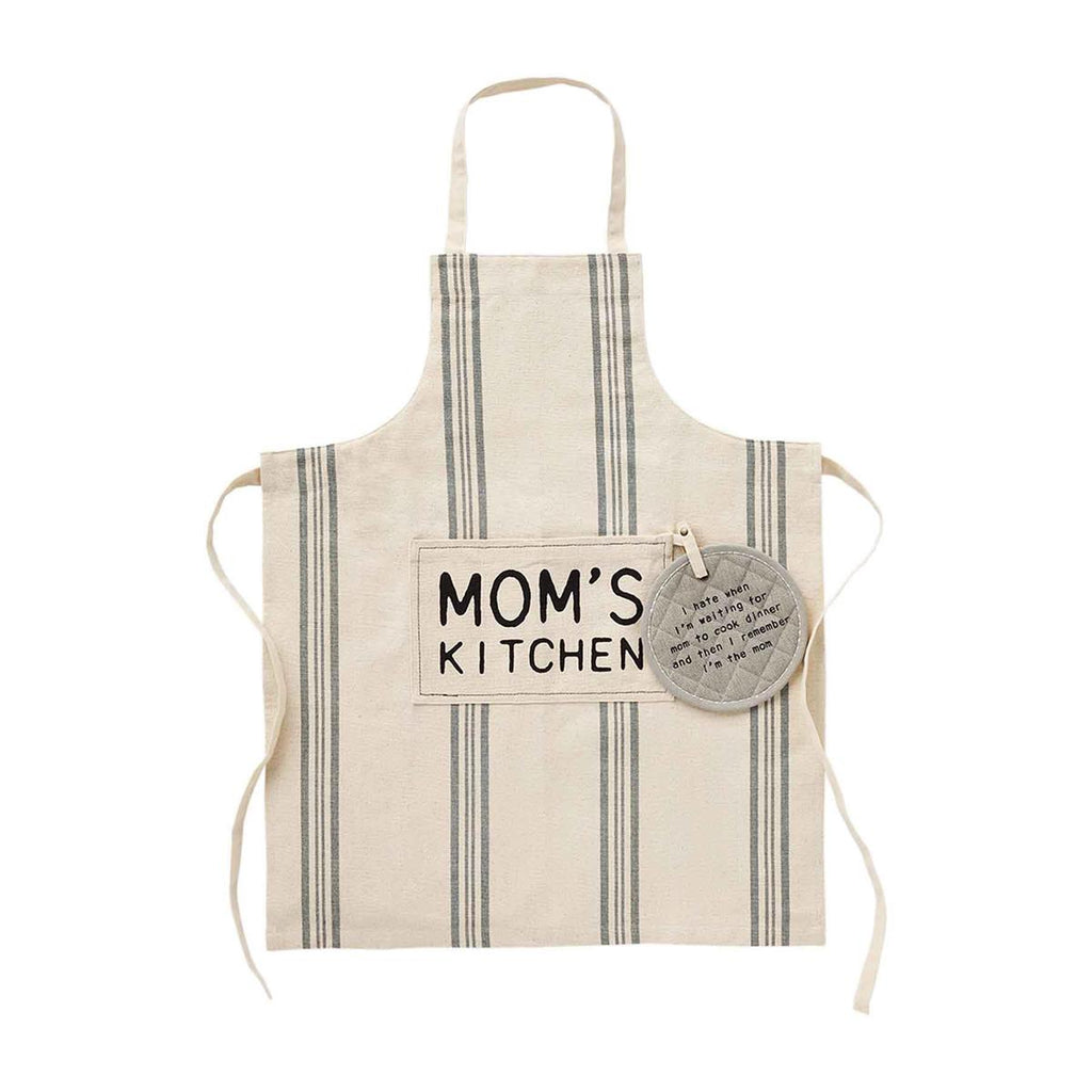 Mom's Kitchen Apron & Pot Holder Set