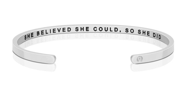 She believed she could, so she did(within)-Mantraband Silver