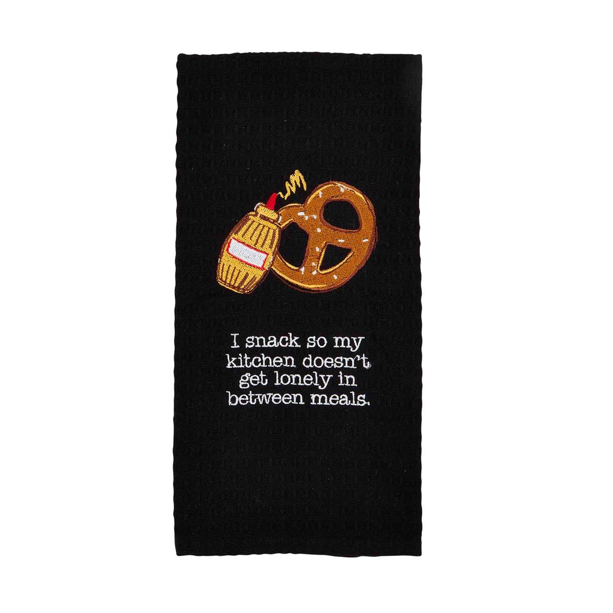 Embroidered Black / White Food Towel (6 Styles)