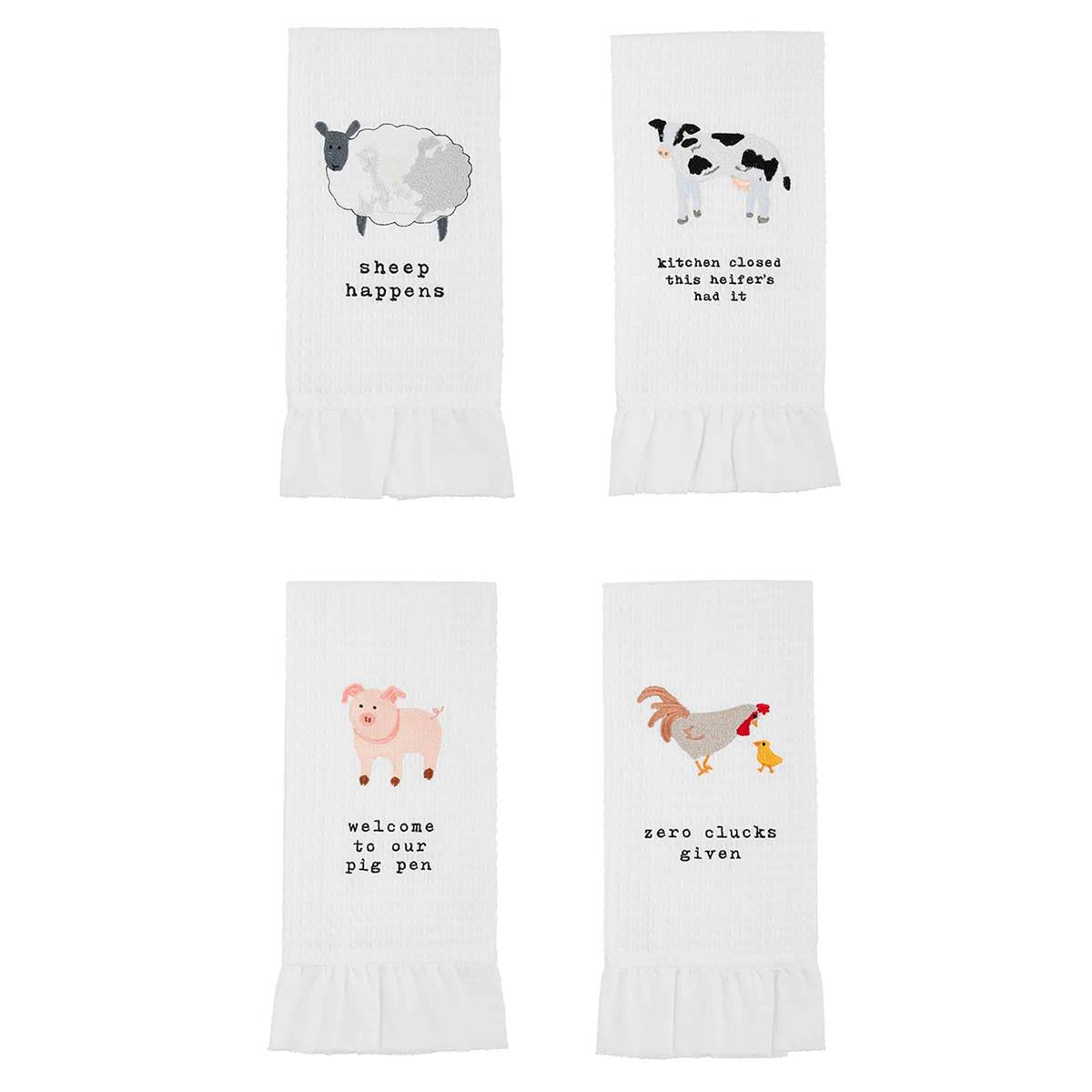 Ruffle Edge Farm Towel (4 Styles)