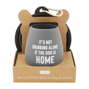Dog Bowl & Wine Glass Set (2 Styles)