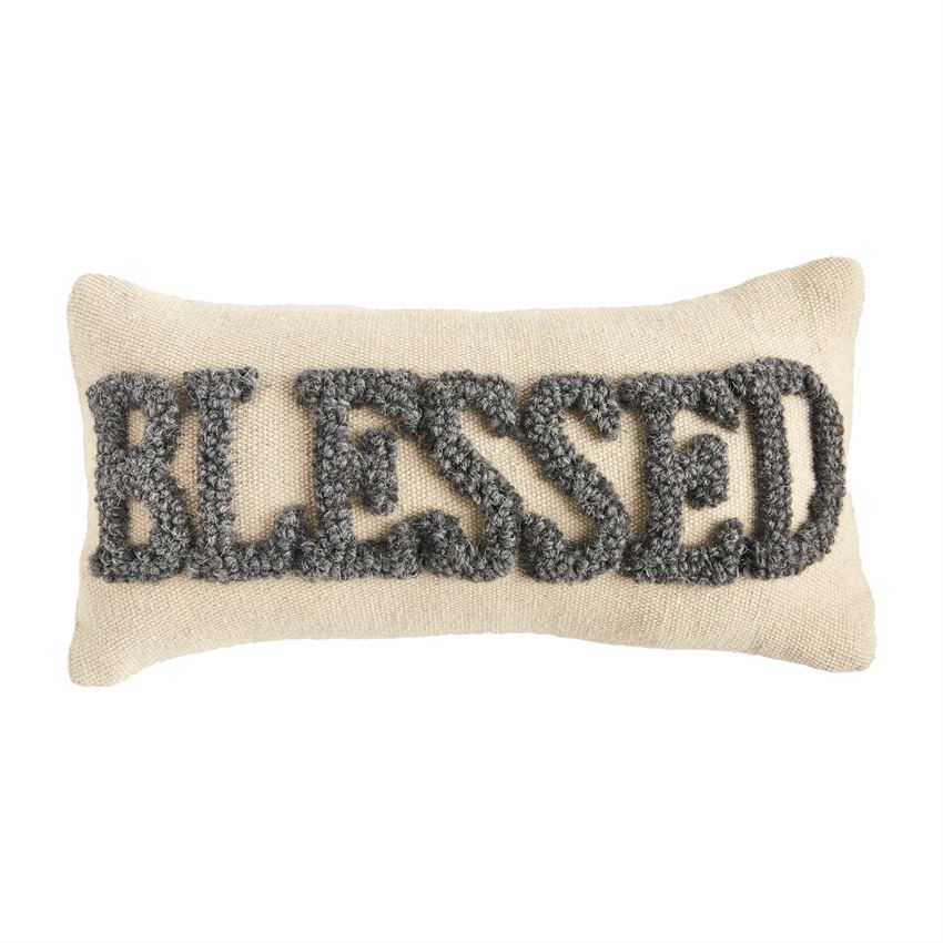 BLESSED MINI HOOKED PILLOW