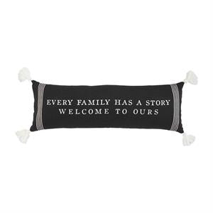 Family Stripe Black Pillows (2 Styles)