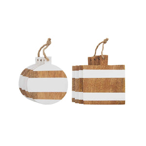 Wood Strap Coasters Set (2 Styles)