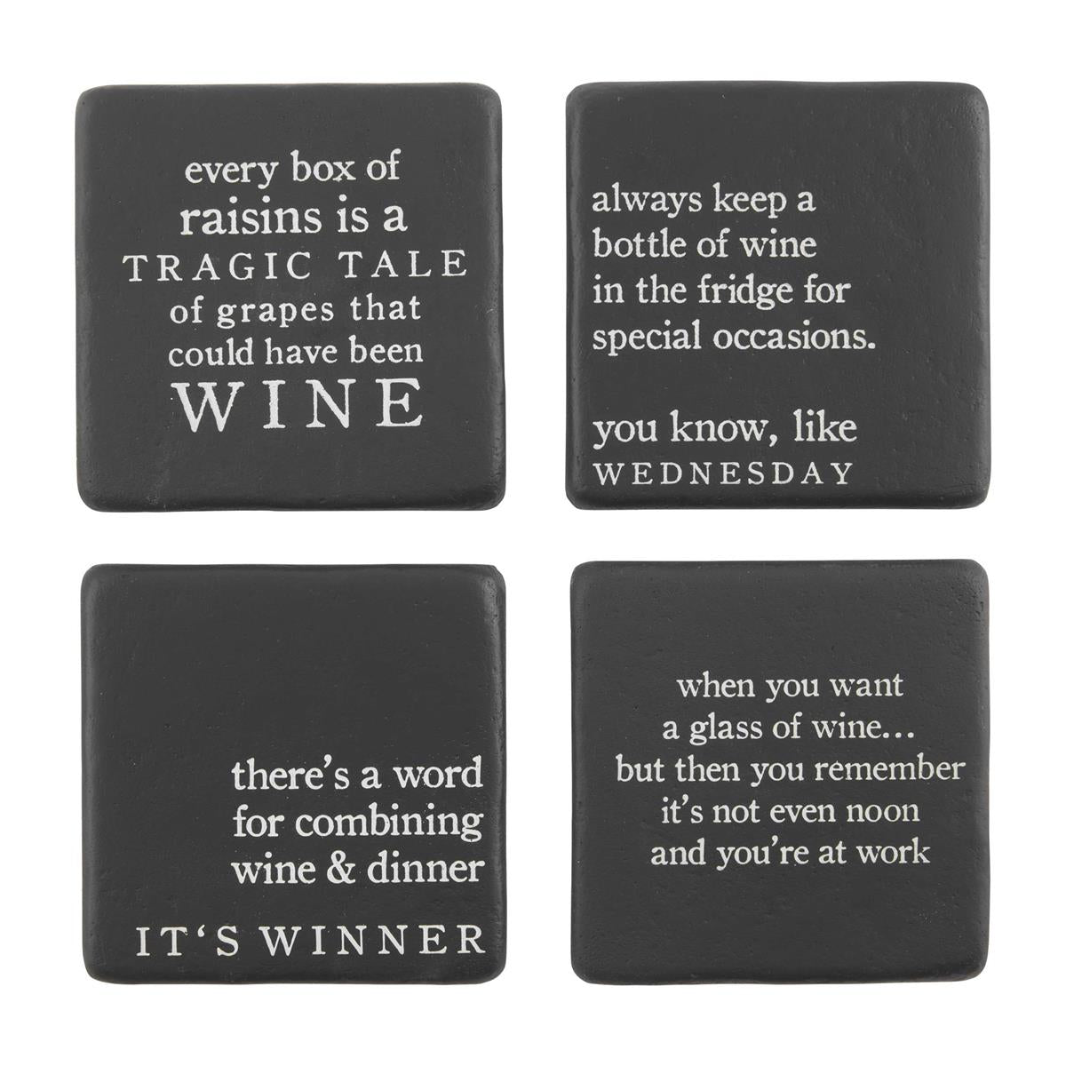 Wine Humor Coaster Set (2 Styles)
