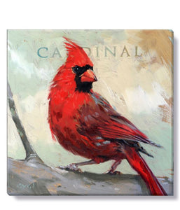 Male Cardinal Giclee Canvas Wall Art- 5”x5”
