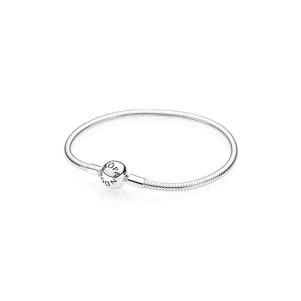 Smooth Silver Clasp Bracelet - PANDORA - 590728