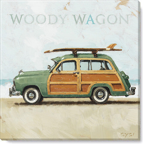 Woody Wagon Giclee Canvas Wall Art- 9”x9”