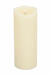 Flameless LED Designer Candle 3.5" D x 9” H Wax/Plastic