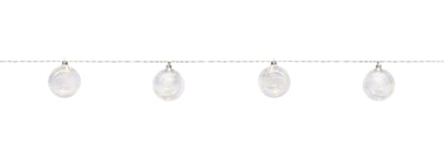 Glass Ball Ornaments w/LED Light String 4.5'L