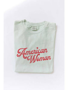 American Woman T-shirt- Sage
