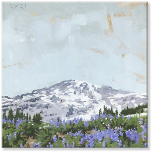 Spring Mountain Giclee Canvas Wall Art-14"x14"