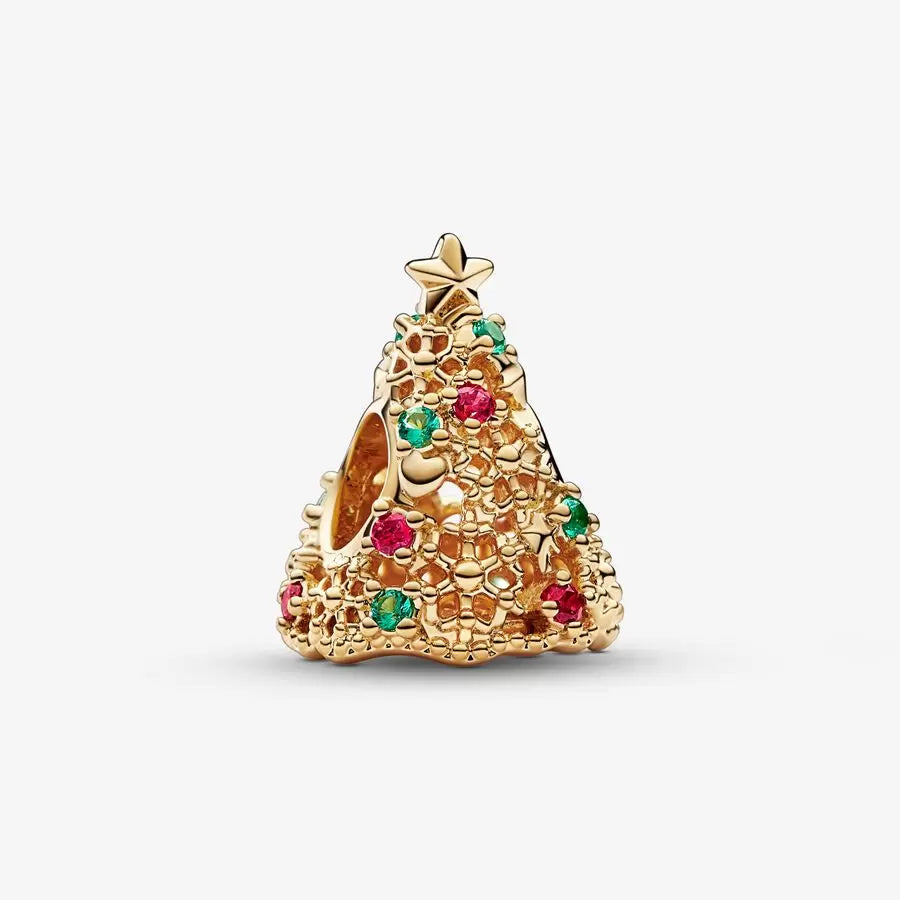 14k Gold-Plated Christmas Tree Charm Pandora 769226C01