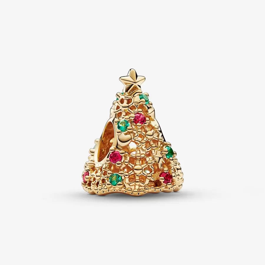 14k Gold-Plated Christmas Tree Charm - Pandora - 769226C01