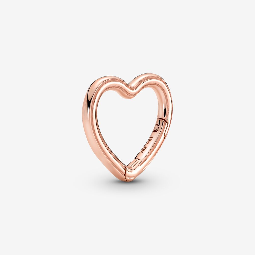 Rose-Plated Styling Heart Connector- Pandora Me- 780081C00