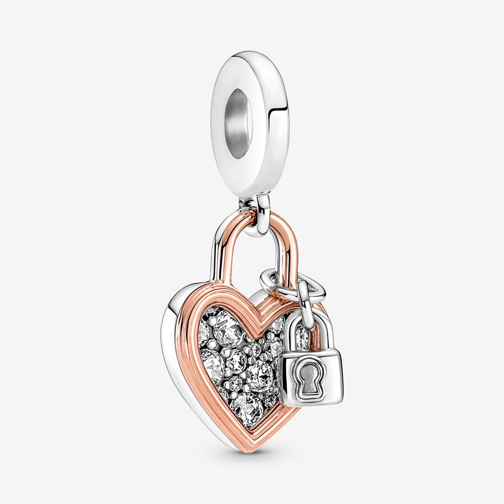 Heart Padlock Dangle Charm - Pandora - 780087C01