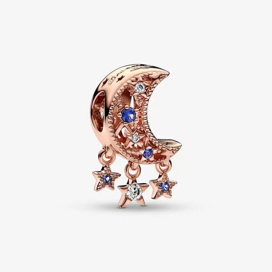14k Rose Gold-Plated Star Crescent Moon Charm Pandora 789643C01 (*Phasing Out No Special Orders*)