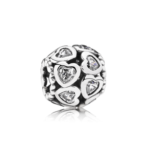 Love All Around Charm - Sterling Silver with Clear CZ - PANDORA - 791250CZ