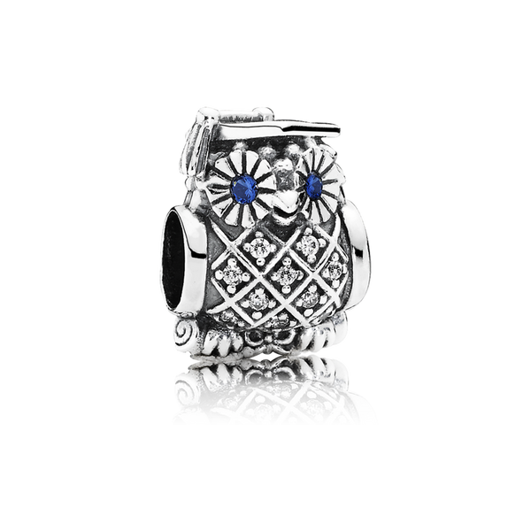 Graduate Owl Charm PANDORA 791502NSB Red Barn Company Store