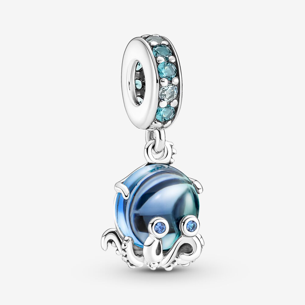 Murano Glass Cute Octopus Dangle Charm - Pandora - 791694C01