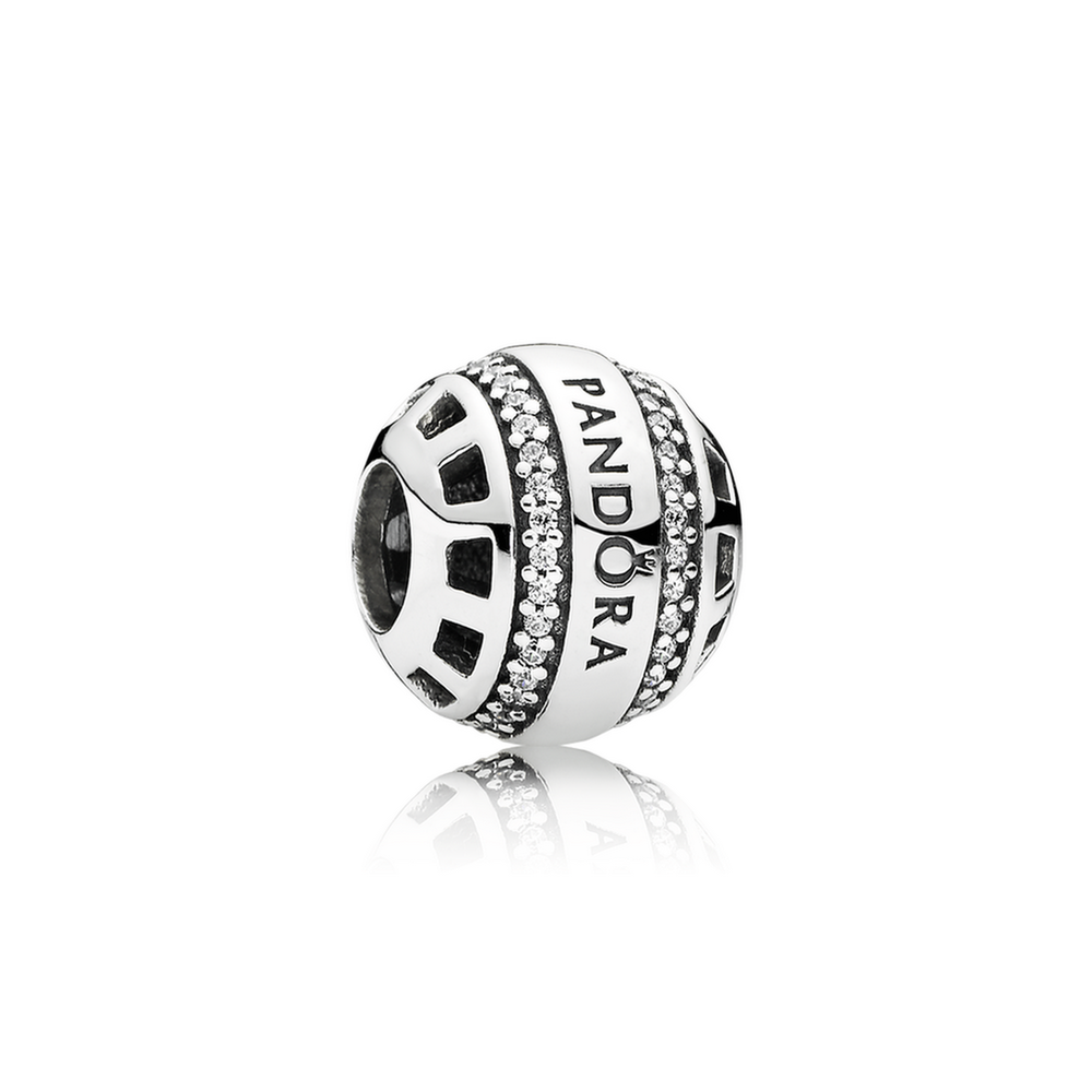 Forever Pandora Charm - Sterling Silver with Clear CZ - PANDORA - 791753CZ