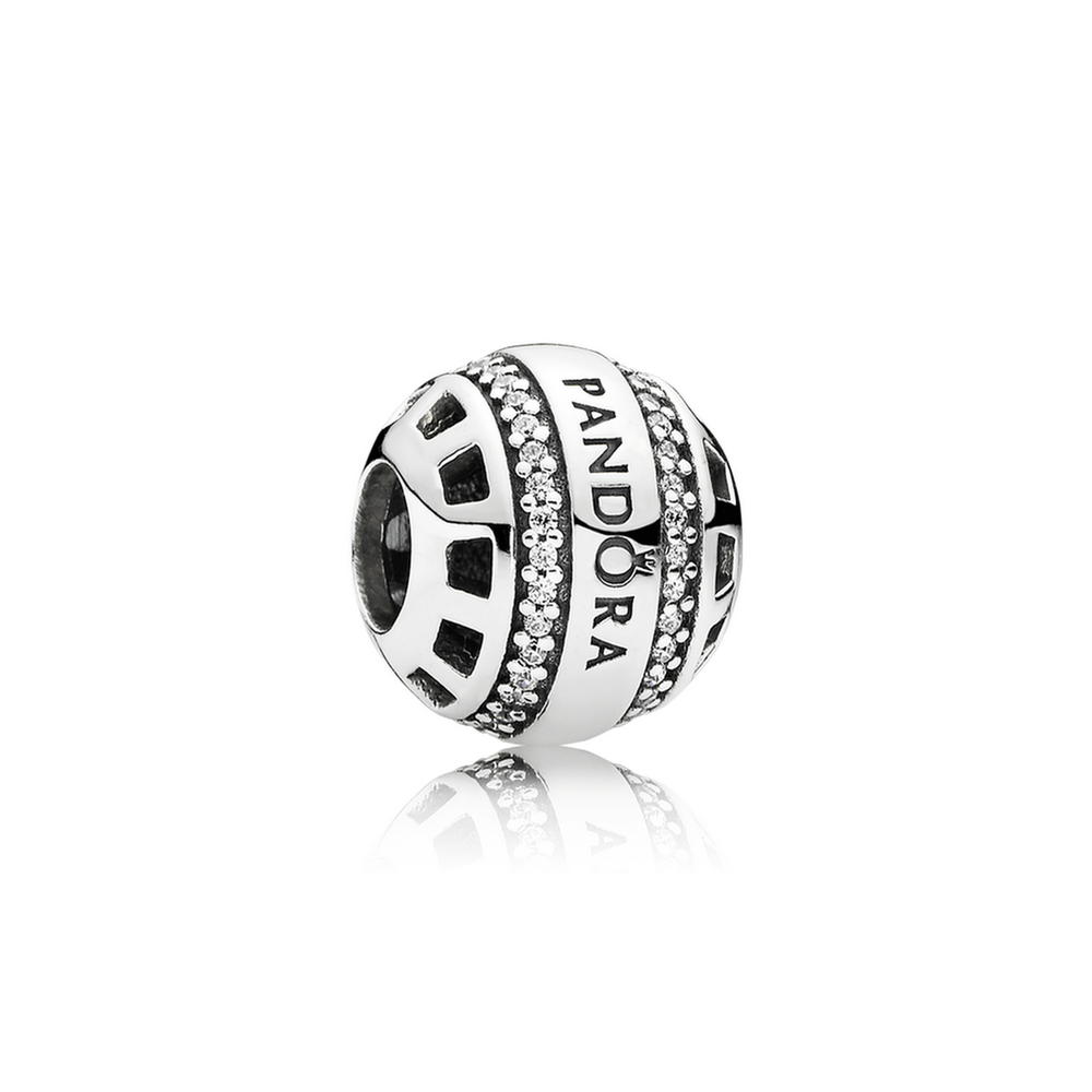 Forever Pandora Charm Sterling Silver with Clear CZ PANDORA 7917 Red Barn Company Store