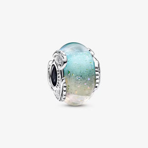 Multicolour Murano Glass & Curved Feather Charm - Pandora - 792577C00