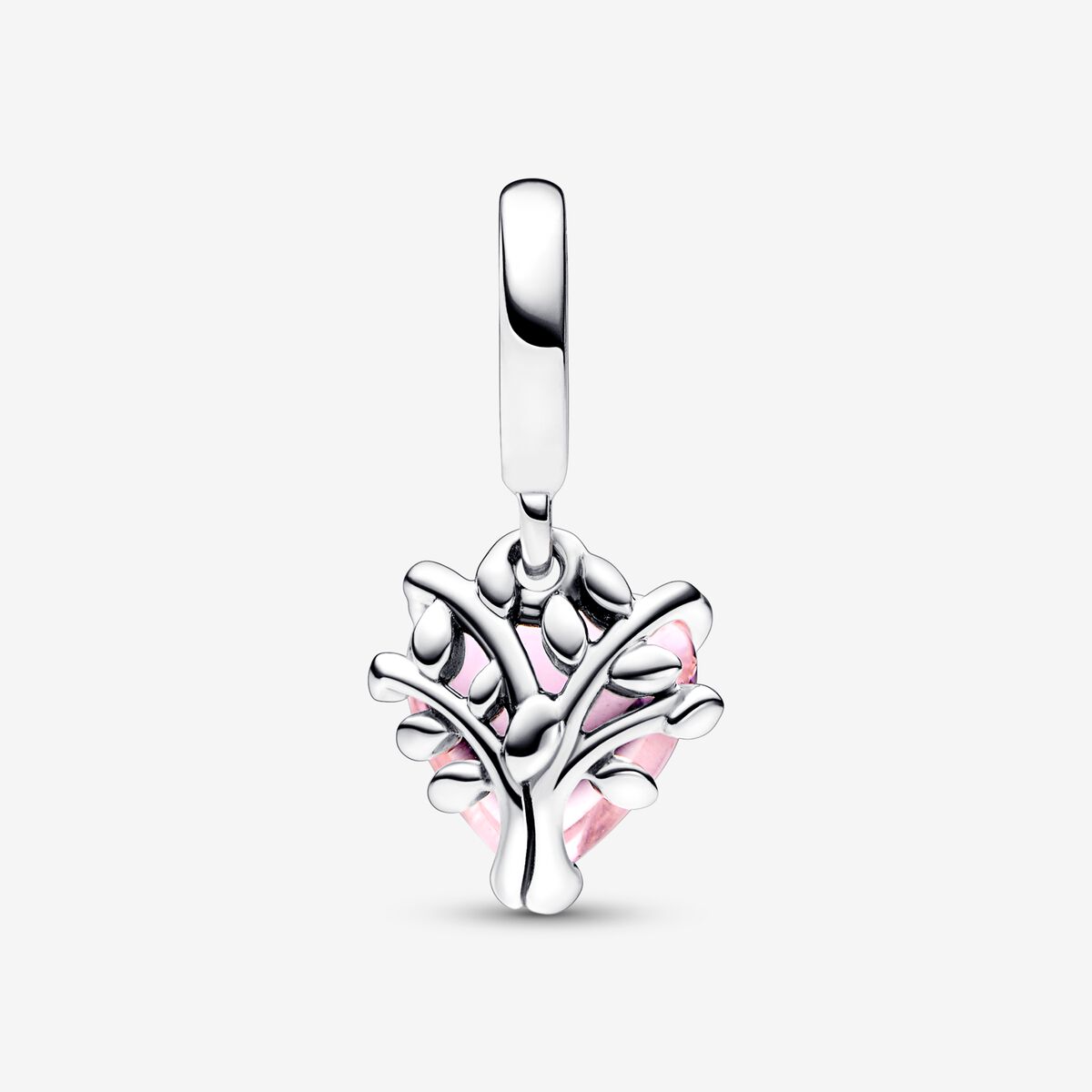 Pink Family Tree & Heart Dangle Charm - Pandora - 792654C01
