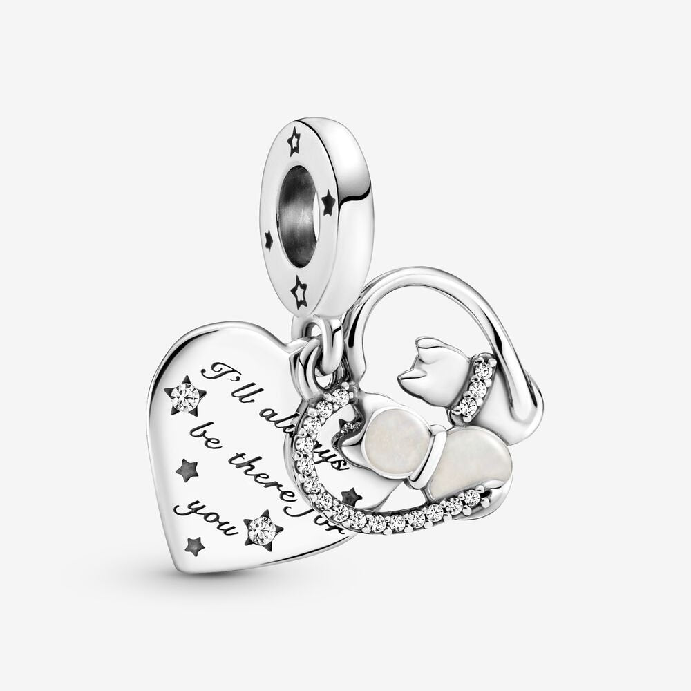 Cats and Hearts Dangle Charm - Pandora - 799546C01
