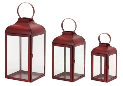 Red Metal Lantern (3 Sizes)