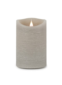 Light Gray LED Flameless Candle- 3.5" x 5"